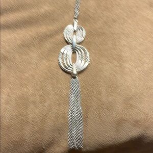 Paparazzi Long silver Necklace with pendent & earrings NWT offers welcome